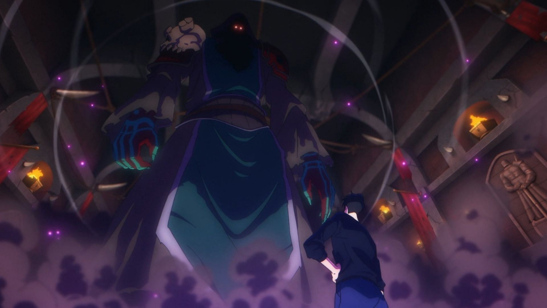 Sung Jinwoo and Kargalgan as seen in the anime (Image via A-1 Pictures)